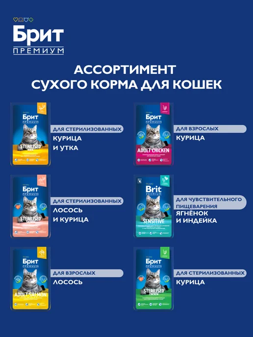 Сухой корм БРИТ ПРЕМИУМ Котят для собак, курица, лосось, 8 кг, фото 8