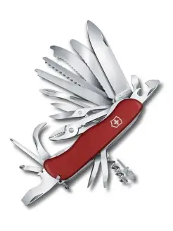 Нож Victorinox WorkChamp XL, 111 мм, 31 функция, с фиксатором лезвия, красный Victorinox 59679159 купить за 29 944 ₽ в интернет-магазине Wildberries