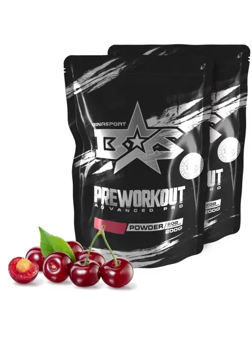 Binasport Предтренировочный комплекс с коф. 400 г со вкусом вишни, 400 г