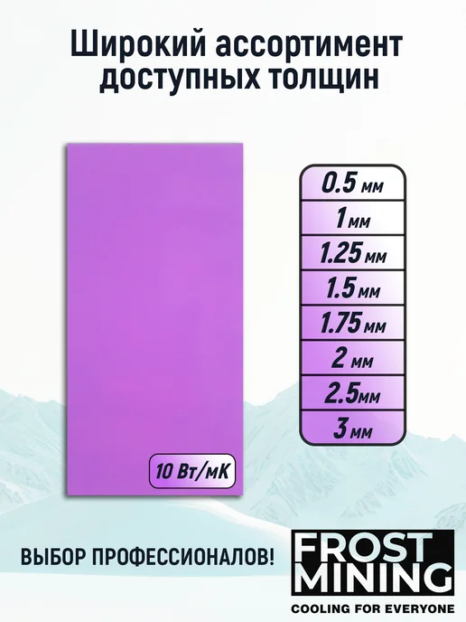 FrostMining Термопрокладка 2.5мм 10 Вт Регулар Термал Пад, 10 Вт, фото 6