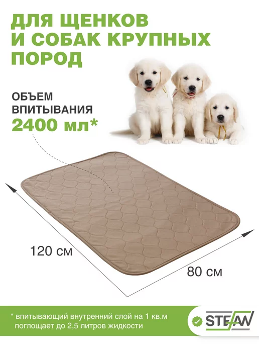 Stefan Пеленка многоразовая непромокаемая впитывающая 40х60 см, 80x120 см, фото 2