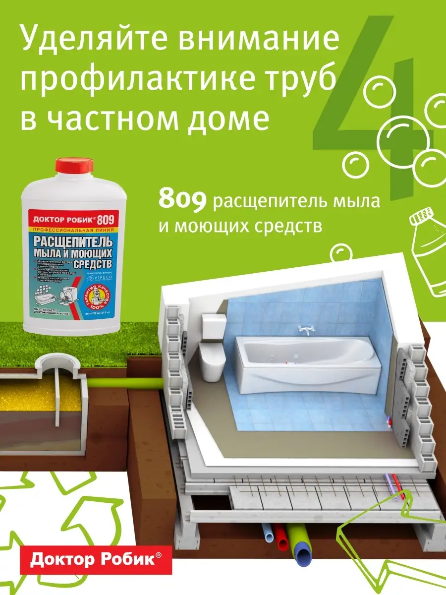 Бактерии для септика и очистных систем с аэрацией, 3 шт. Доктор Робик  59765956 купить в интернет-магазине Wildberries