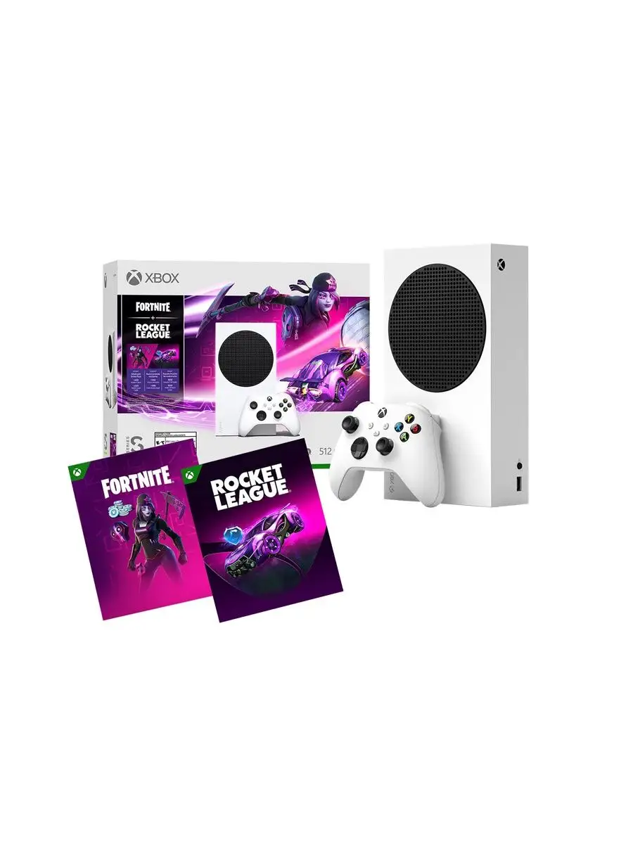 Консоль Xbox Series S + Игры Fortnite и Roket League Microsoft 59801519  купить в интернет-магазине Wildberries