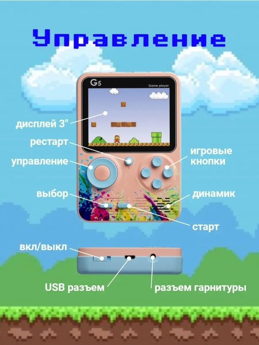 Портативная игровая консоль приставка Store for life 60029272 купить за 862  ₽ в интернет-магазине Wildberries