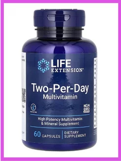 Two-Per-Day Capsules USA . Витамины в капсулах из США Life Extension 60083247 купить за 1 664 ₽ в интернет-магазине Wildberries