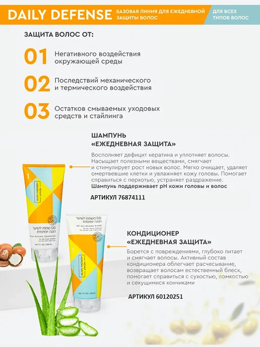 Alan Hadash DAILY DEFENSE Кондиционер для ежедневной защиты, 200 мл, фото 6