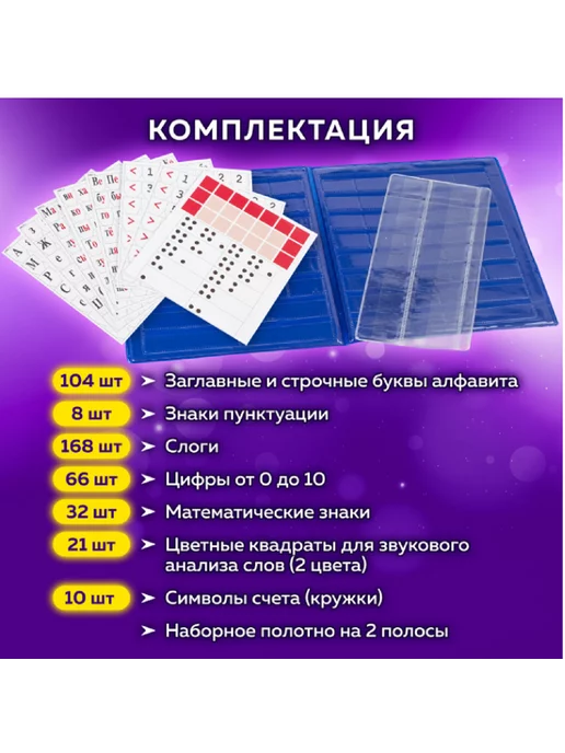 ЮНЛАНДИЯ Касса букв, слогов и счета А5, вариант, фото 2