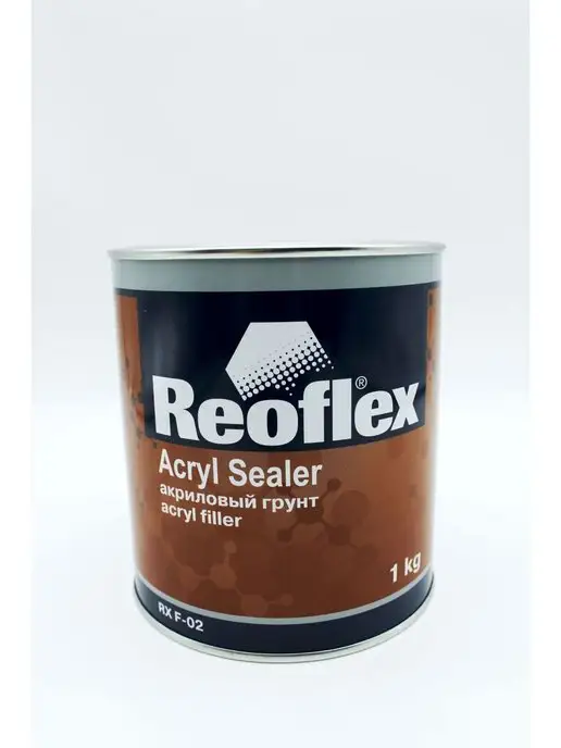 Reoflex Грунт Акриловый 1K серый 1кг, 1 кг, черный, фото 2