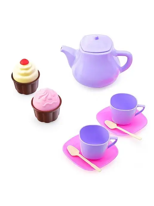стром Игрушечная посудка и продукты для куклы игровой набор, фиолетовый, фото 6