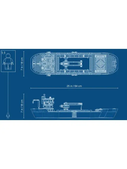 LEGO. Конструктор корабль, исследовательское судно 60266 11617, синий, фото 7