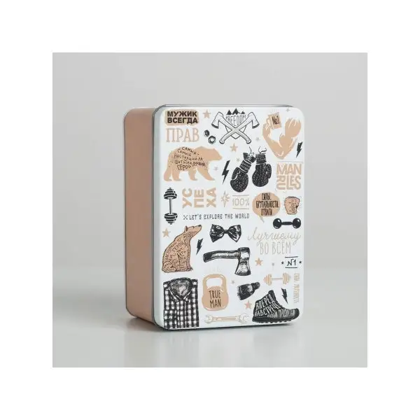 Коробка жестяная подарочная, 15х11х7 см