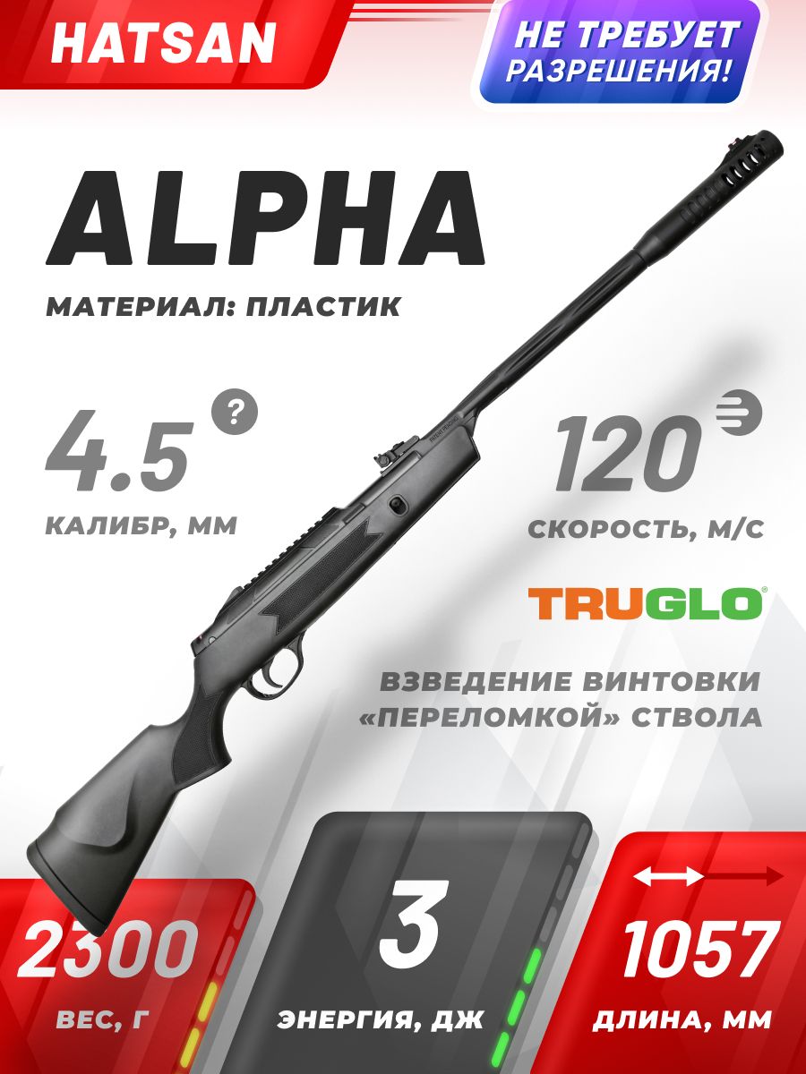 Винтовка пневматическая Hatsan Alpha 3 Дж. 4,5мм Hatsan 60599780 купить за  9 149 ₽ в интернет-магазине Wildberries