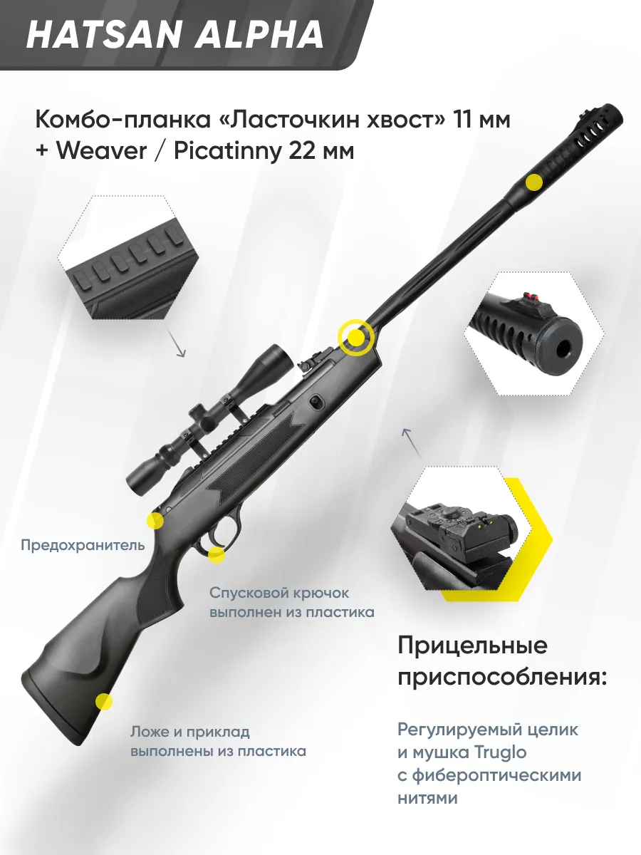 Винтовка пневматическая Hatsan Alpha 3 Дж. 4,5мм Hatsan 60599780 купить за  9 149 ₽ в интернет-магазине Wildberries