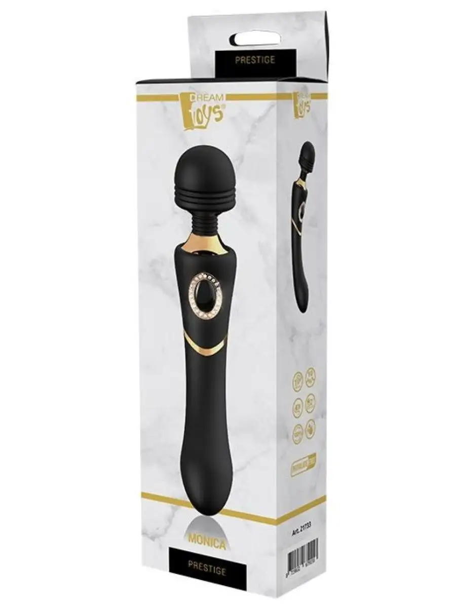 Черный жезловый вибратор MONICA - 24,1 см. Dream Toys 60631223 купить за 7  026 ₽ в интернет-магазине Wildberries