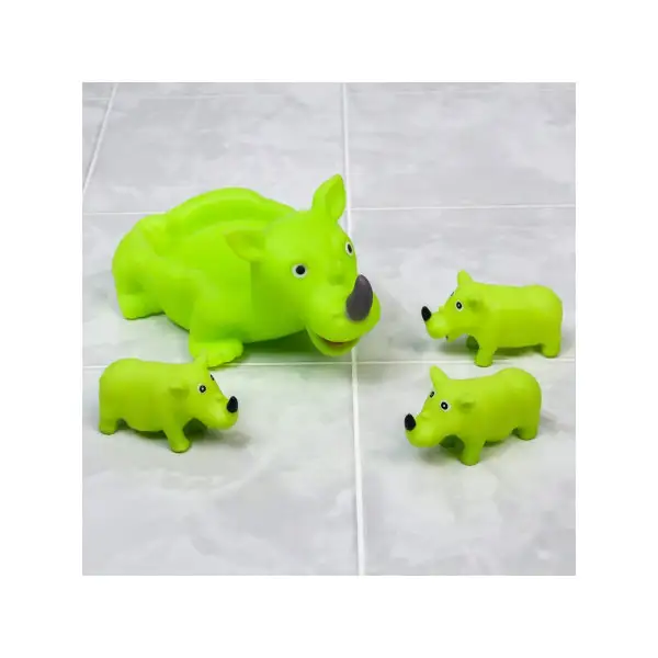 Набор игрушек для игры в ванне "Носорог": мыльница, игрушки 3 шт