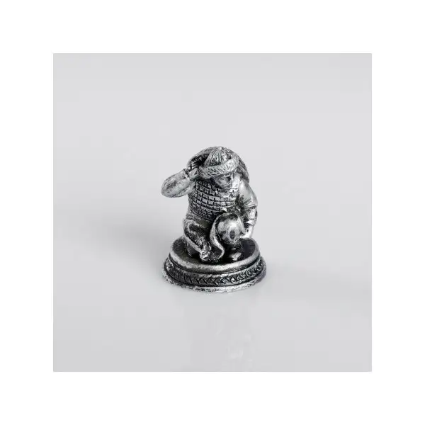 Сувенир полистоун 'Воин', серебряный