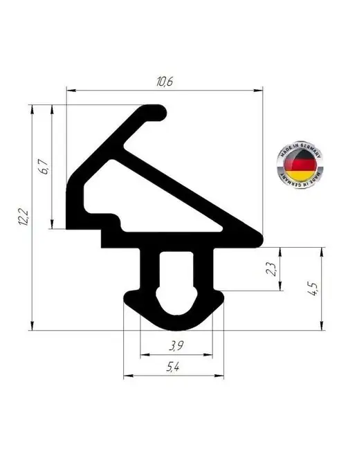 Semperit Уплотнитель для окон пластиковых и дверей пвх kbe 228 Rehau, черный, фото 5