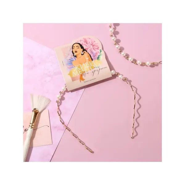 Ободок для волос с бусинками