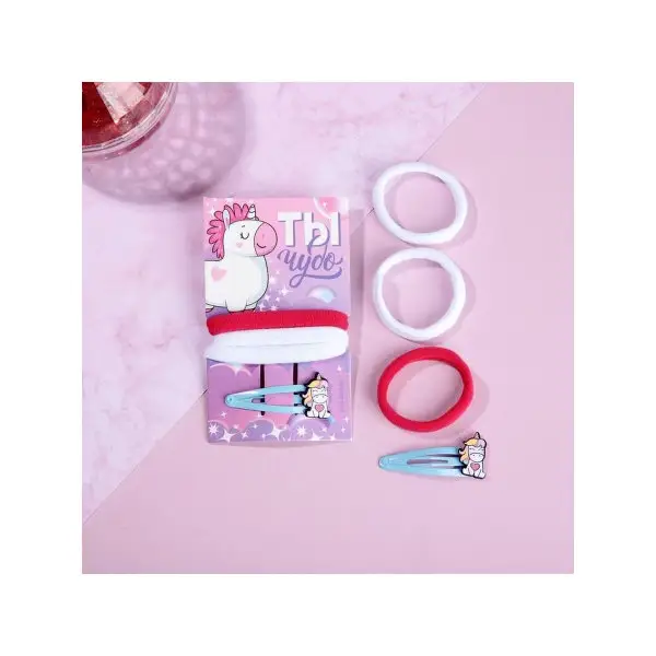 Резинки и заколка для волос, набор