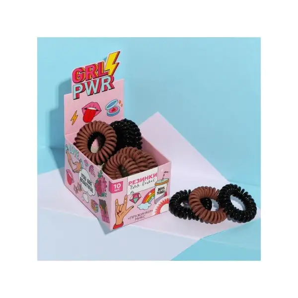 Набор резинок пружинок для волос, 10 шт.