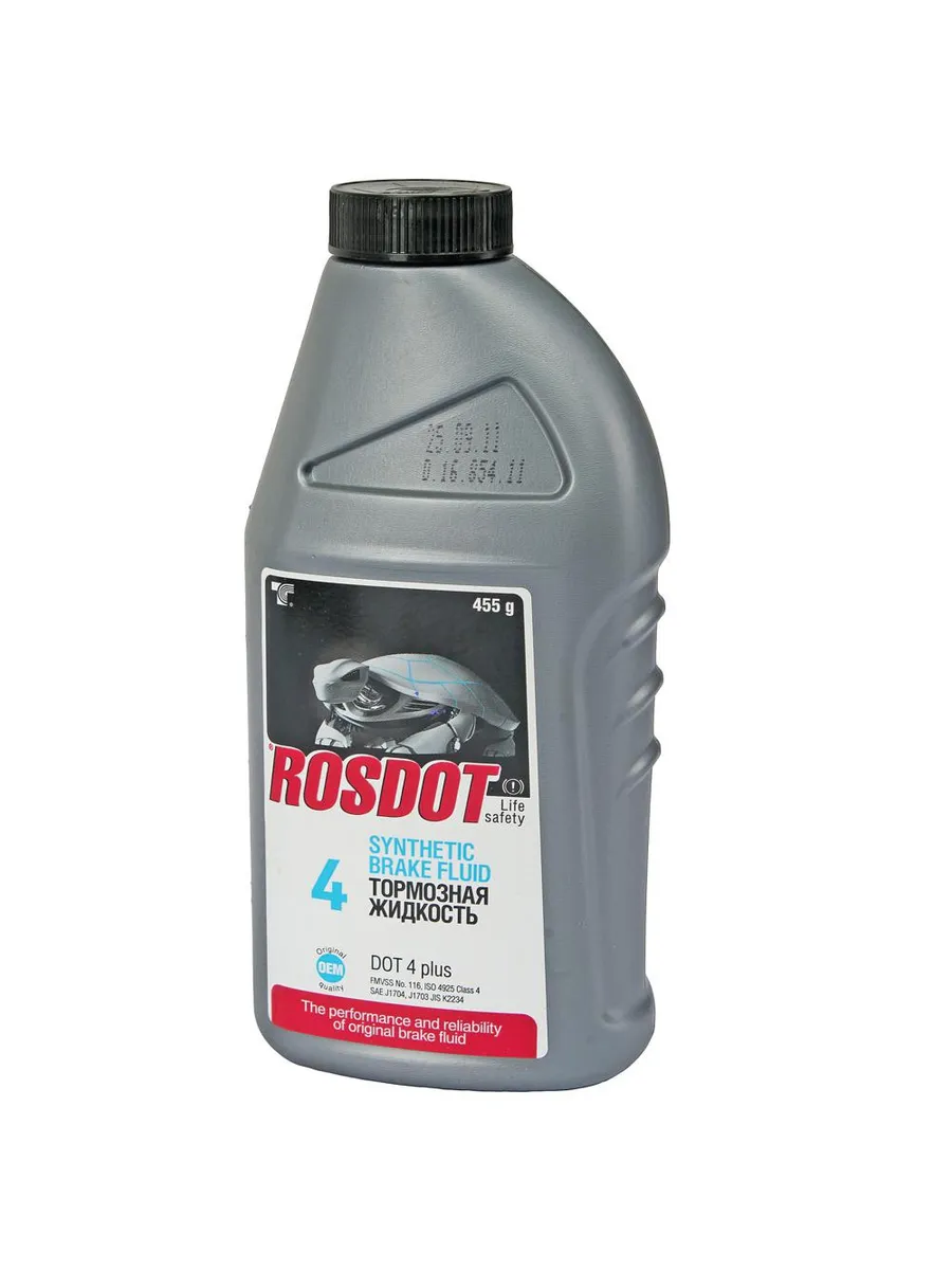 Жидкость тормозная DOT-4 455г ROSDOT