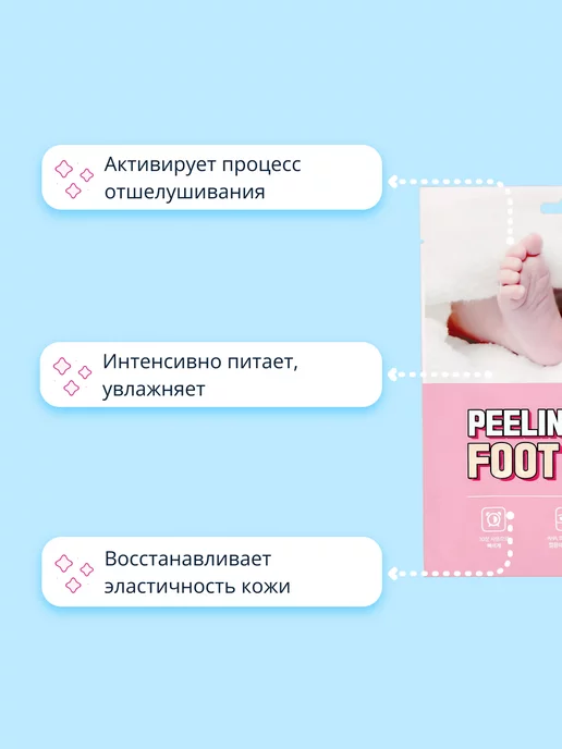 MEFACTORY Маска-носочки для ног отшелушивающая 40г, 40 г, фото 3