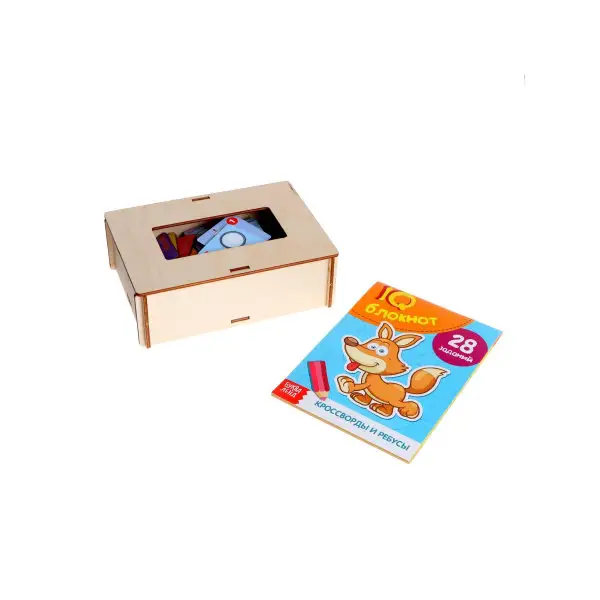 Пазл тройной "Лесная мастерская" Ребусы и блокнот