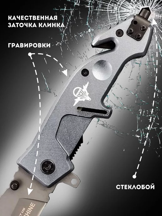Ножемир Нож складной тактический, голубой, фото 5