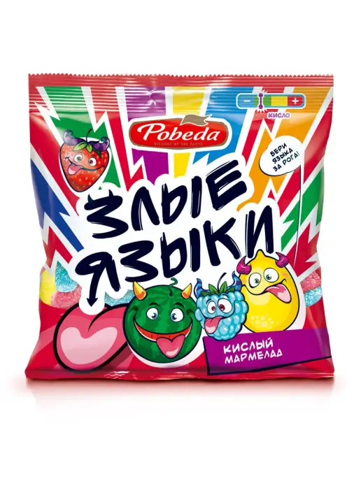 Победа Вкуса Мармелад жевательный "Злые языки", 150 г, 150 г