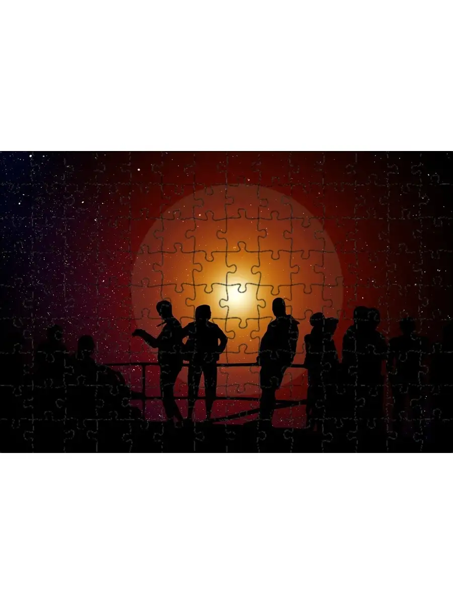 Магнитный пазл 27x18см."Люди, группа"