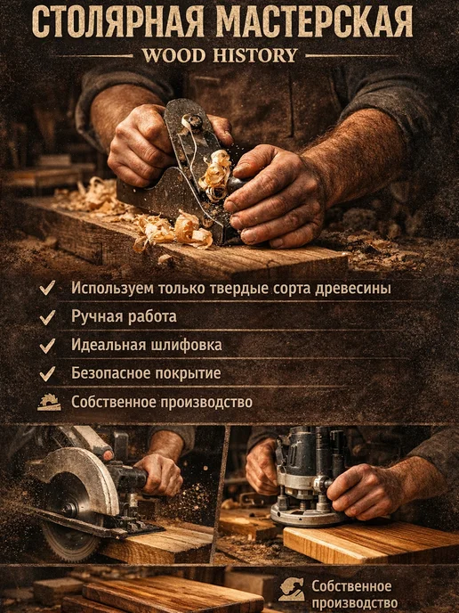 Wood History Доска для стейка с отделениями, коричневый, фото 7