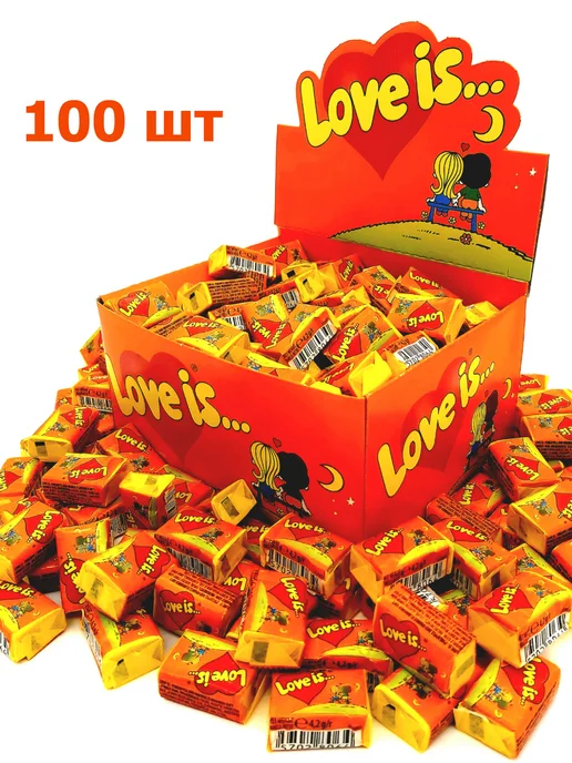 Love Is Жевательная резинка Ананас-Апельсин Ловис 100 шт, 100 шт