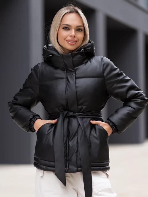Женские кожаные куртки с мехом в Алматы