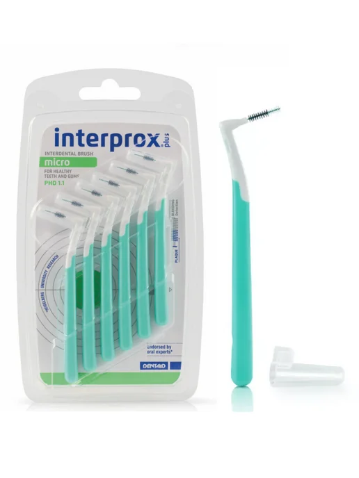 interprox Межзубные ершики с жесткой ручкой Plus micro 1.1 мм 6 шт, 6 шт, фото 6