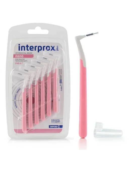 interprox Межзубные ершики с жесткой ручкой Plus nano 0.7 мм 6 шт, 6 шт, фото 6
