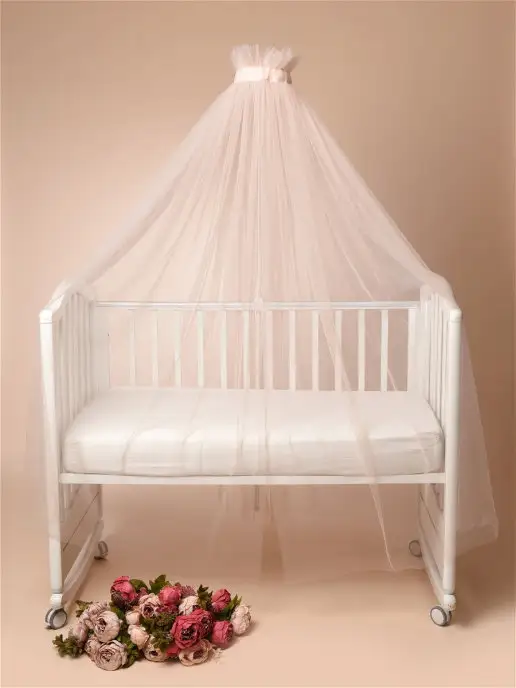 BABY STYLE. Балдахин для детской кроватки из фатина, оранжевый