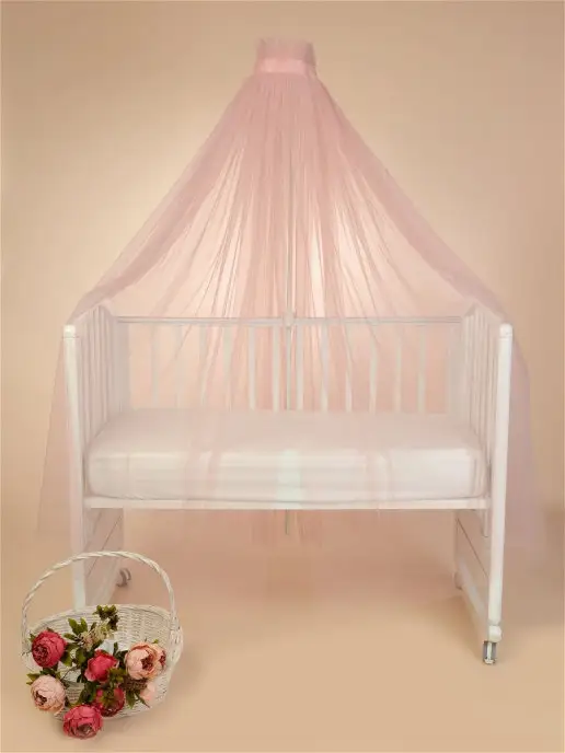 BABY STYLE. Балдахин для детской кроватки из фатина, бежевый