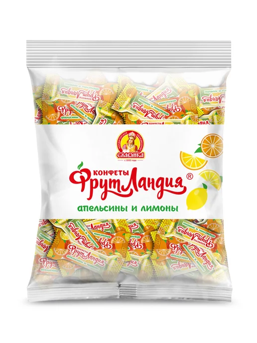 Славянка Желейные конфеты "Фрутландия Апельсинов и Лимонов", 1 кг, 1 кг