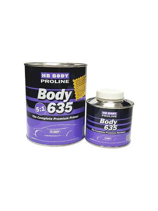 HB BODY Грунт-наполнитель акриловый Body 635 серый 0,8 + 0,16 л, 160 мл, фото 2