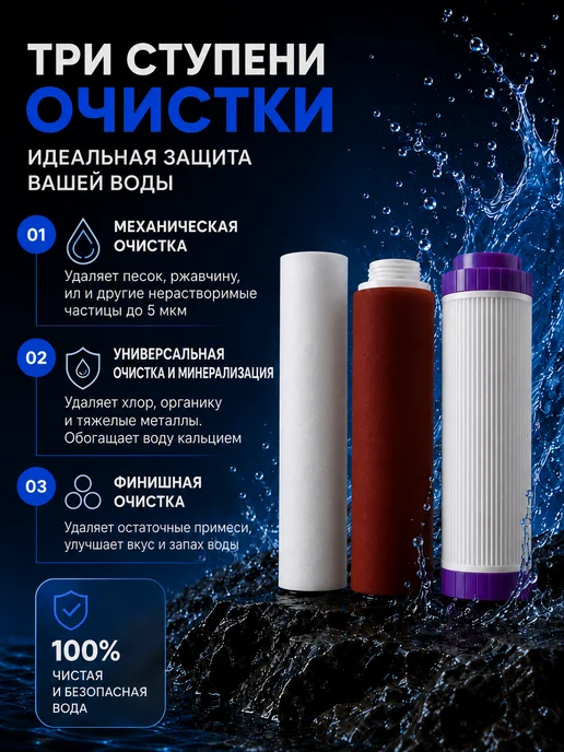 ГЕЙЗЕР Комплект картриджей K-1 Классик для жесткой воды, вариант, фото 3