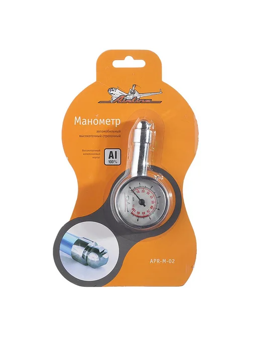 AIRLINE Манометр шинный механический 7.5атм. металл, вариант