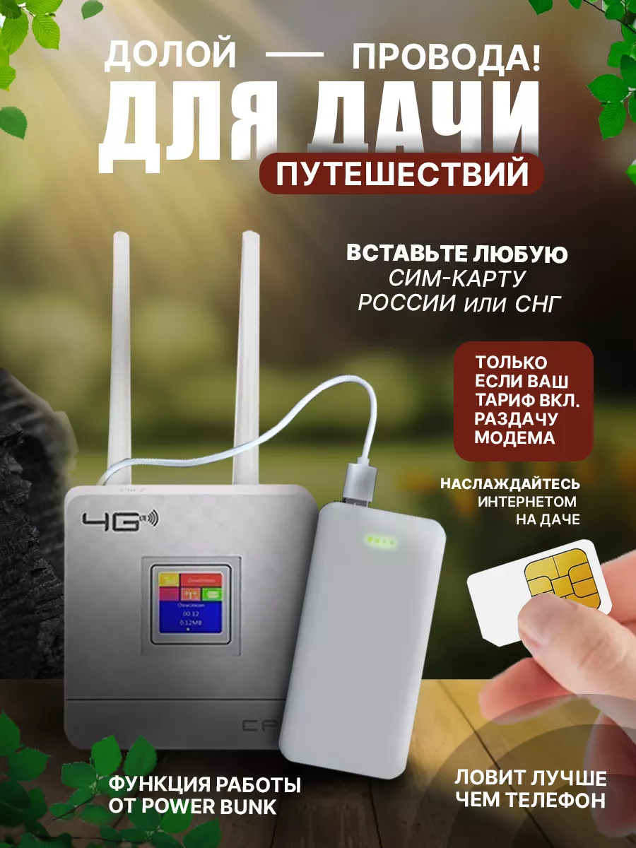 Роутер с сим картой wifi 4G CPE 61299858 купить за 1 938 ₽ в  интернет-магазине Wildberries