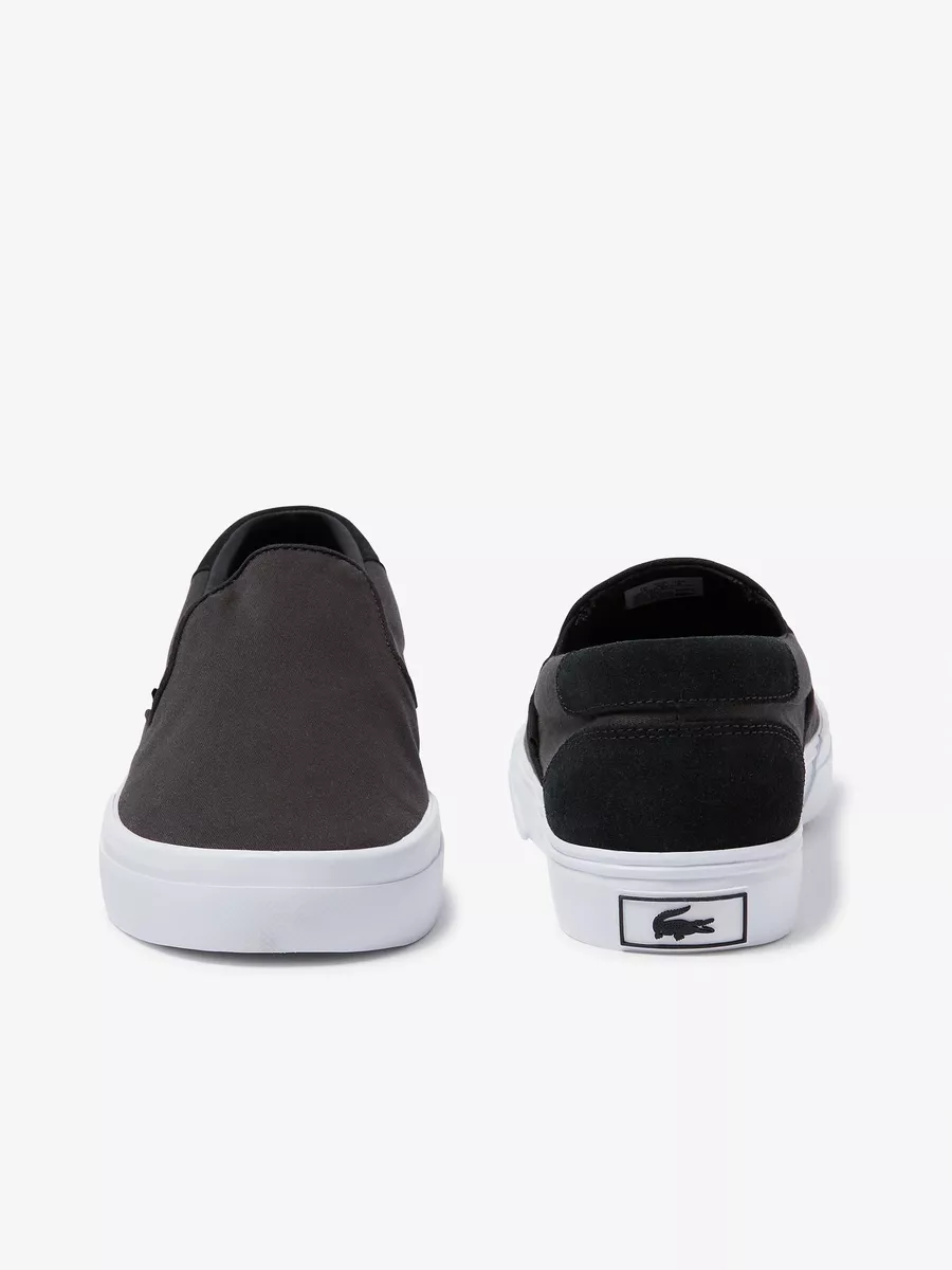 Lacoste black slip ons on sale