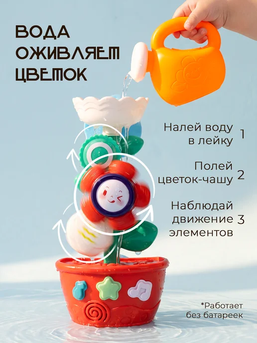 UniTrain Игрушки для ванной детские для купания, красный, фото 3