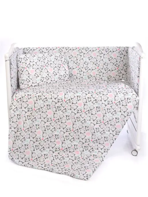 BABY STYLE. Бортики в детскую кроватку для новорожденных, белый