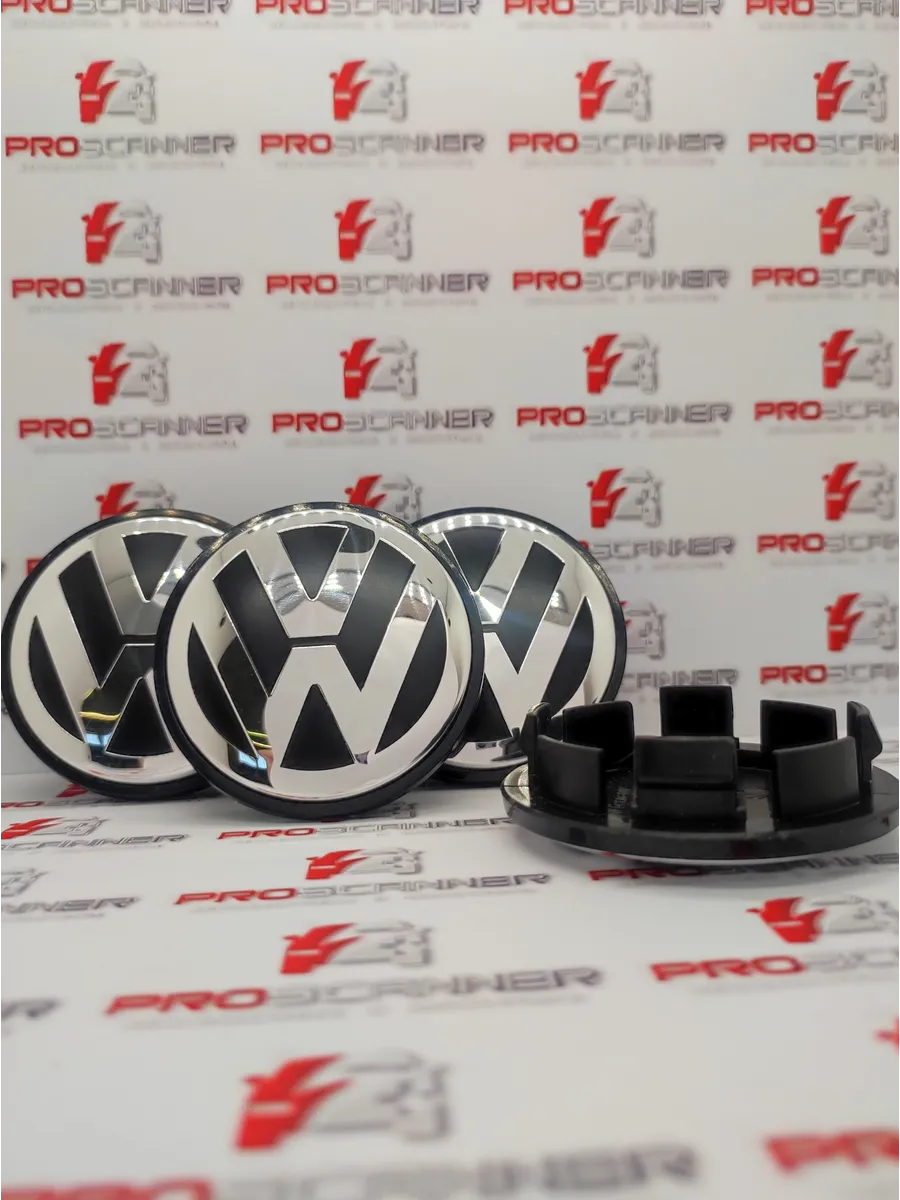 Колпачки на литые диски Volkswagen 65мм 3B7601171 - 4 штуки ProScanner  61402401 купить в интернет-магазине Wildberries