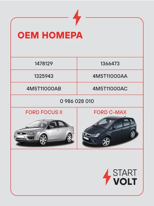 STARTVOLT Стартер Ford Focus C-Max МКПП, вариант, фото 2