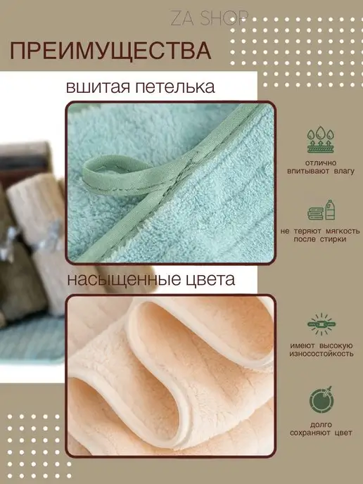 ZASHOP Полотенце кухонное из микрофибры набор подарочный, голубой, фото 2
