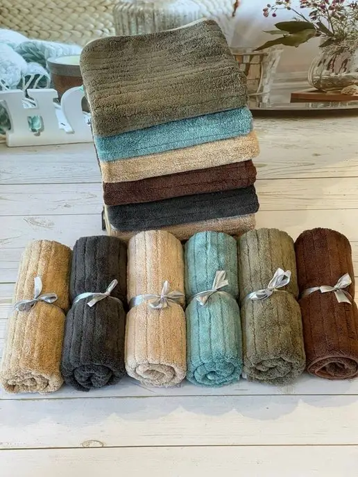 ZASHOP Полотенце кухонное из микрофибры набор подарочный, голубой, фото 6