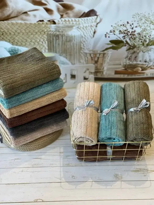 ZASHOP Полотенце кухонное из микрофибры набор подарочный, голубой, фото 8